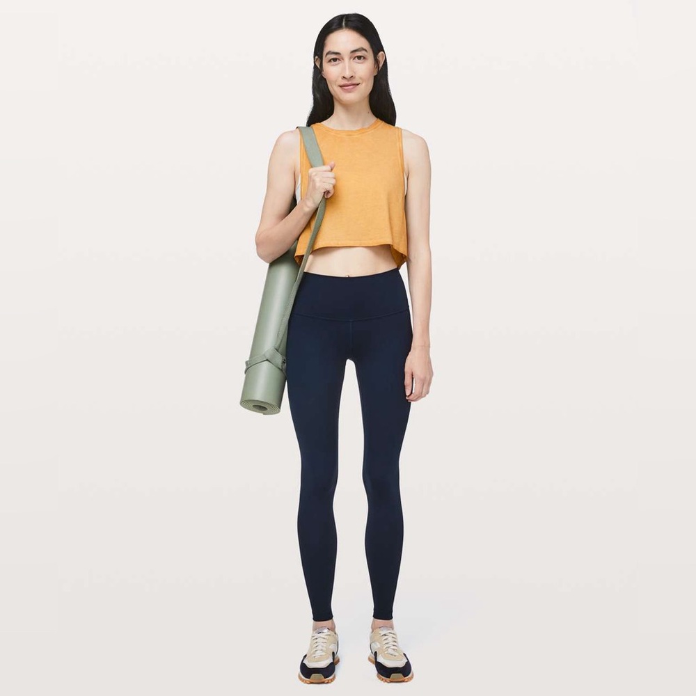 #270 Lululemon Align High Rise Leggings 25” Navy Blue Size 14 EUC - Picture 2 of 6